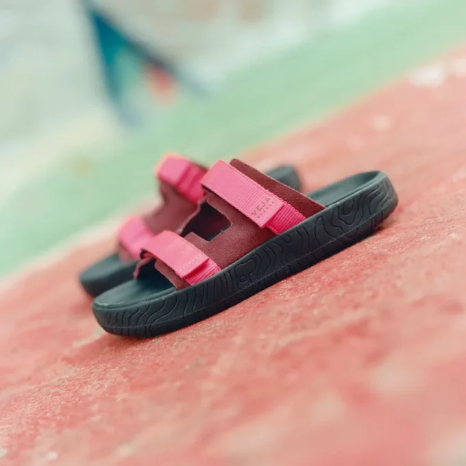 Arpoador Wildleder Amarante Rose Fluo Schwarz