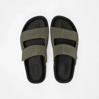 Etna Wildleder Kaki Schwarz