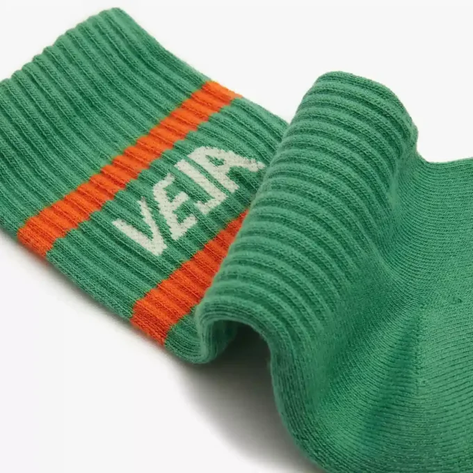 Iconic Socks Baumwolle Grün Weiß Orange