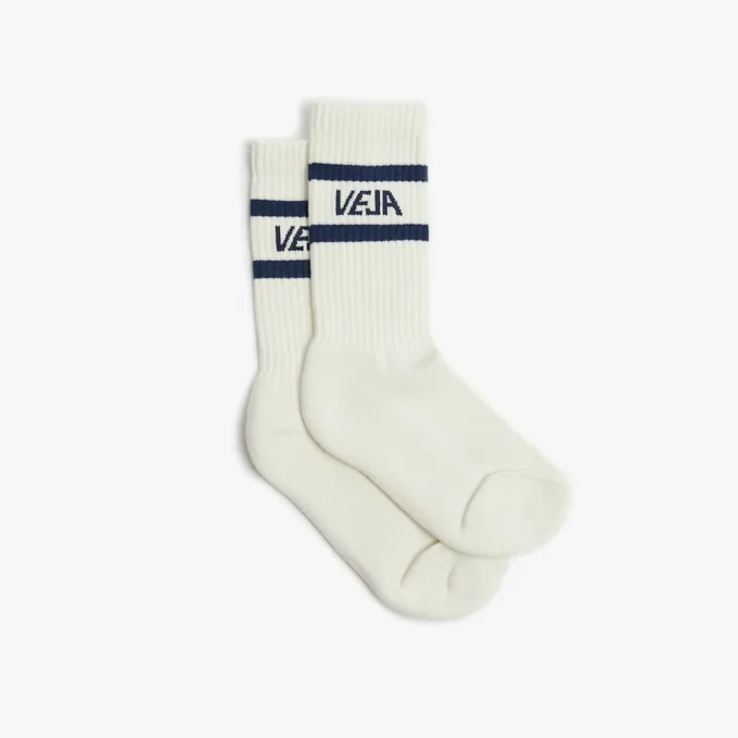 Iconic Socks Baumwolle Weiß Blau