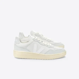 V-90 Leder Gravel White