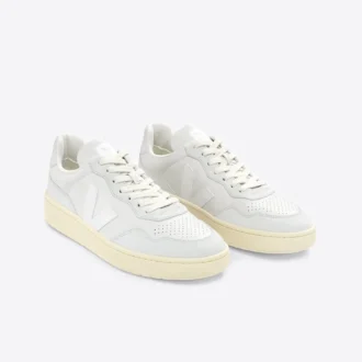 V-90 Leder Gravel White