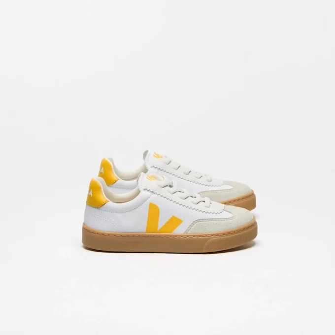 Volley Elastische Schnürsenkel Canvas Weiß Sunshine Natural