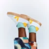 Volley Elastische Schnürsenkel Canvas Weiß Sunshine Natural