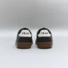 Volley Elastische Schnürsenkel Leder Schwarz Weiß Rinde