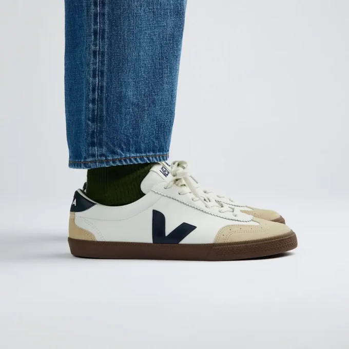 Volley Leather White Nautico Bark Volley Leather White Nautico Bark