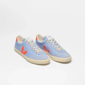 Volley Leder Olympe Orange Fluo Calcaire