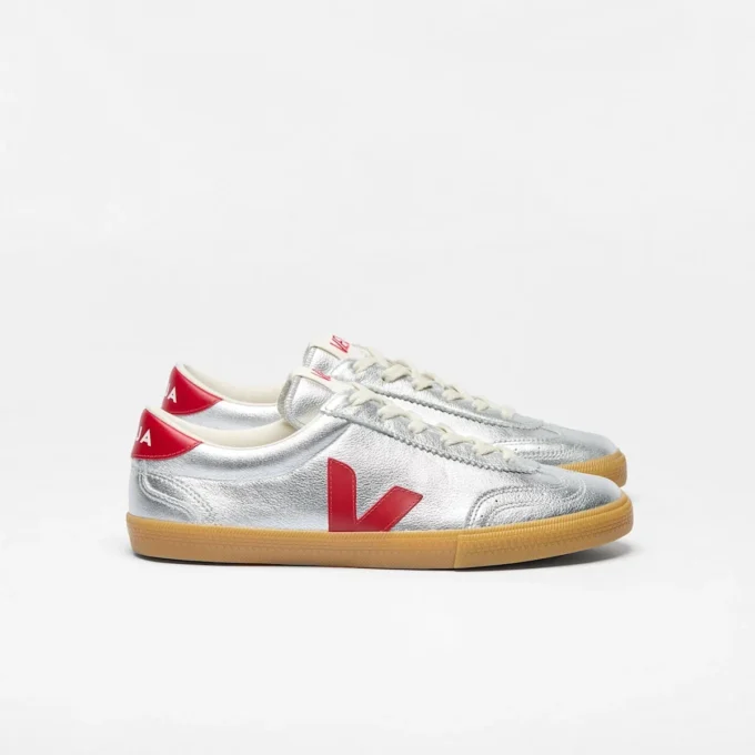 Volley Leder Silber Pfeffer